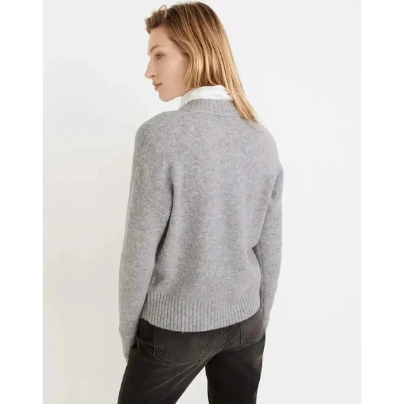 Madewell Women's York Half-Zip Pullover Sweater size S Neutral - Picture 6 of 10